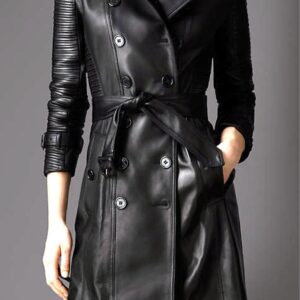 Trench Leather Coat