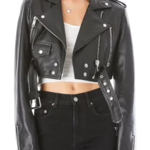 Cropped Leather Jacket